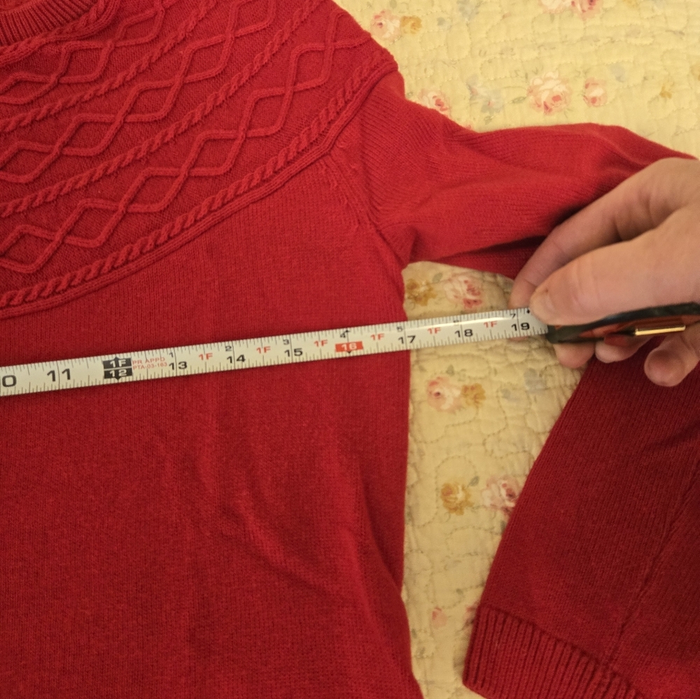 Talbots Red Fair Isle Sweater Size Small - Picture 5 of 7
